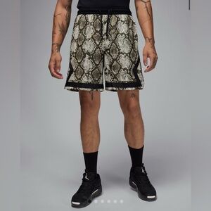 NWT Jordan Black and Tan Snakeskin Athletic Shorts
